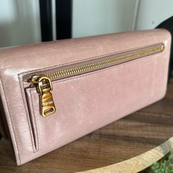 Miu Miu Long Wallet Calf Pink - Picture 6 of 8